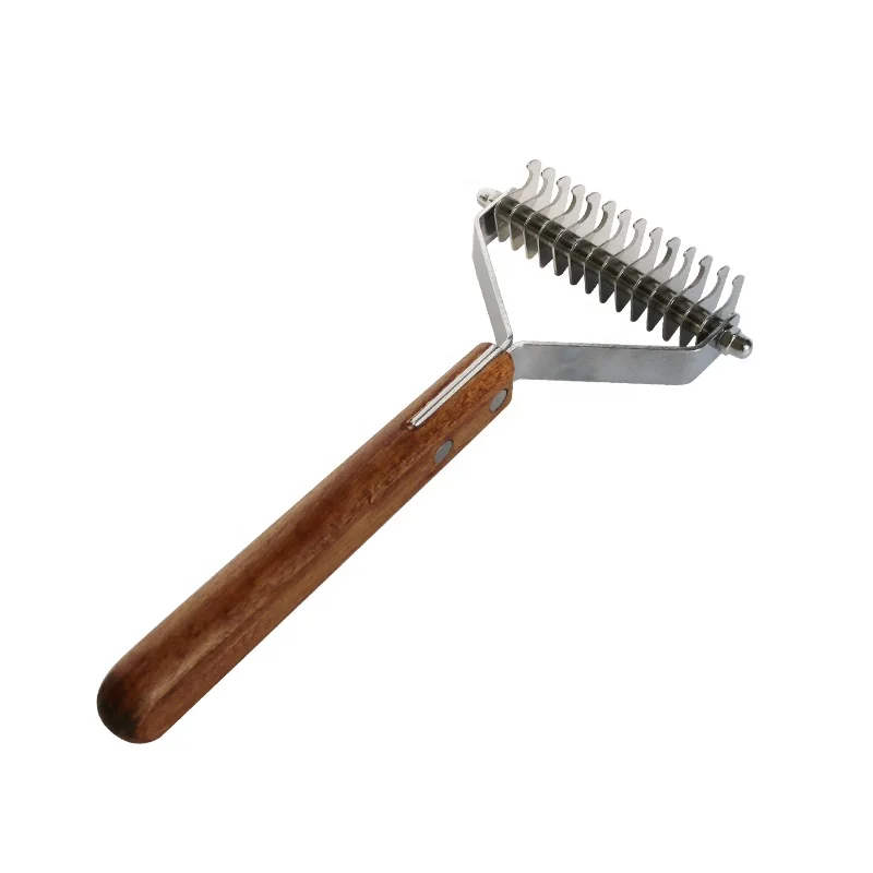 
Factory Wholesale Upscale Classical Style Wooden Handle Dog Grooming Comb Pet Dog Dematting Comb 