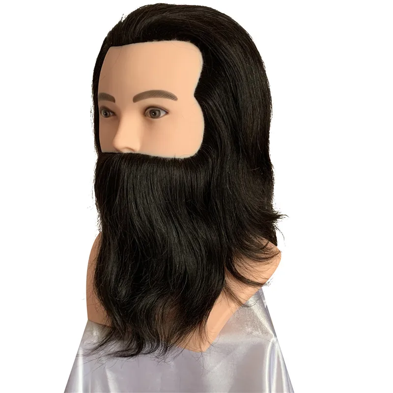 Wholesale hairdressing plastic handmade male shoulder mannequin head with human hair