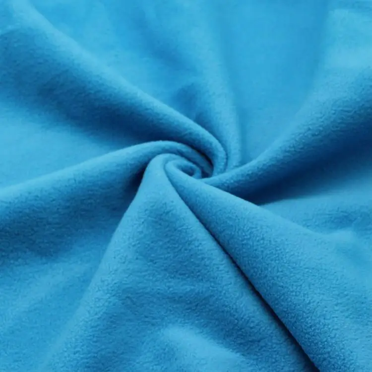 Теплый мягкий зимний 150D 144F двойной кисти одинарный коктейль 280gsm 100% полиэстер полярный флис ткань для куртки