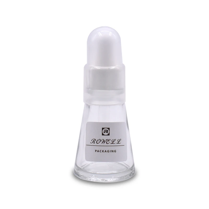 Luxury brand cosmetic diffuser perfume essential oil serum dropper bottle with pipette rubber collar dust proof cap