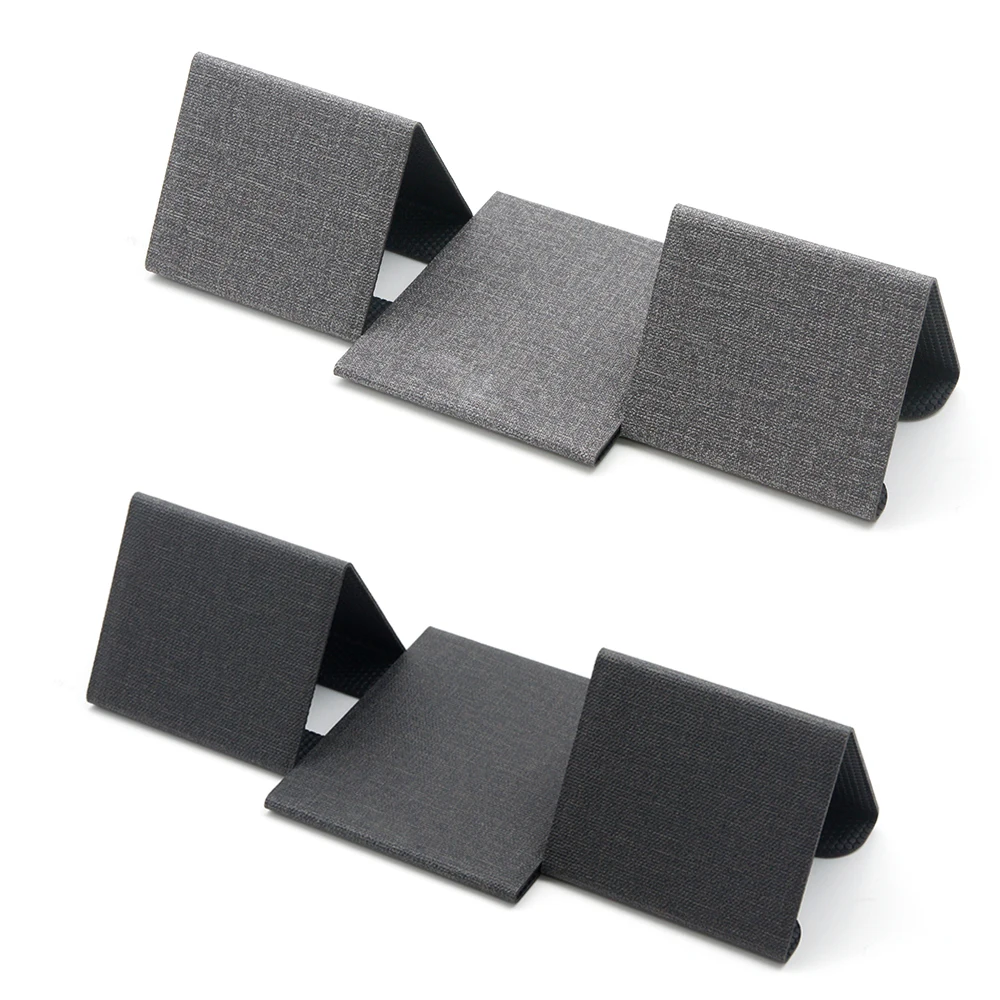 Anti-slide PU Leather Foldable Double Pyramid Laptop Stand for Notebooks