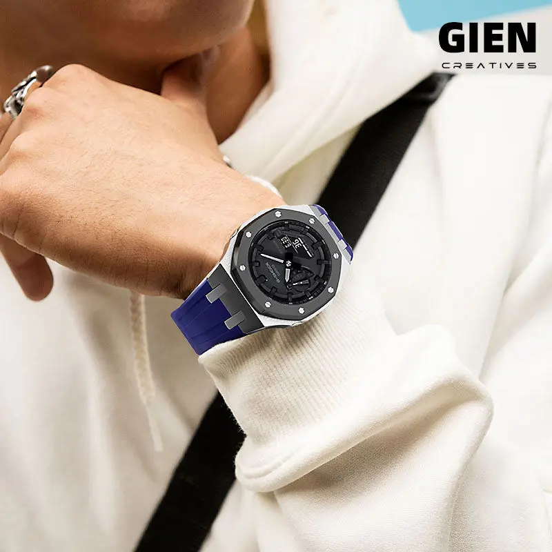 Gien материал G Shock Ga2100 4th корпус часов силиконовой лентой Mod Kit обновление спортивные часы для мужчин который надевается на