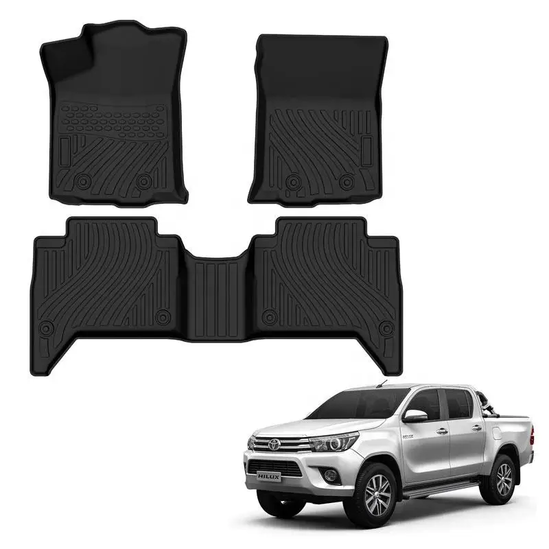 Погодный коврик Toyota Fortune Innova Avanza черные подкладки для слякоти передние 2-х рядные двухрядные коврики кабины экипажа аксессуары