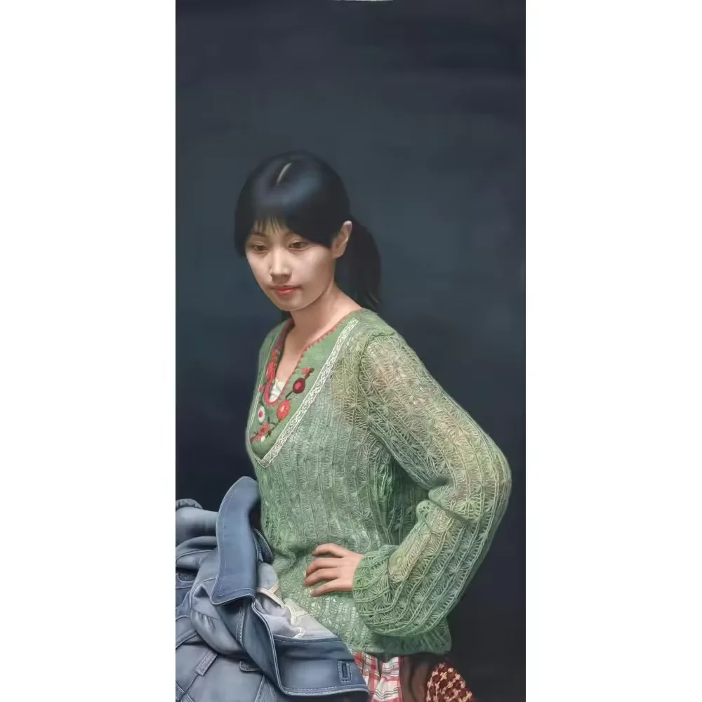 Abstract modern canvas painting wall art decoration Gold portrait oil painting wall hanging painting