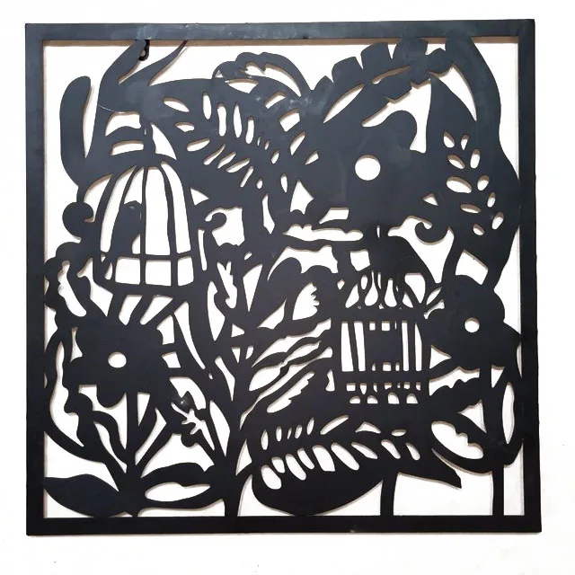 
Home wall decor Laser Cutting Metal Wall Art Decor(Birdcage design) 