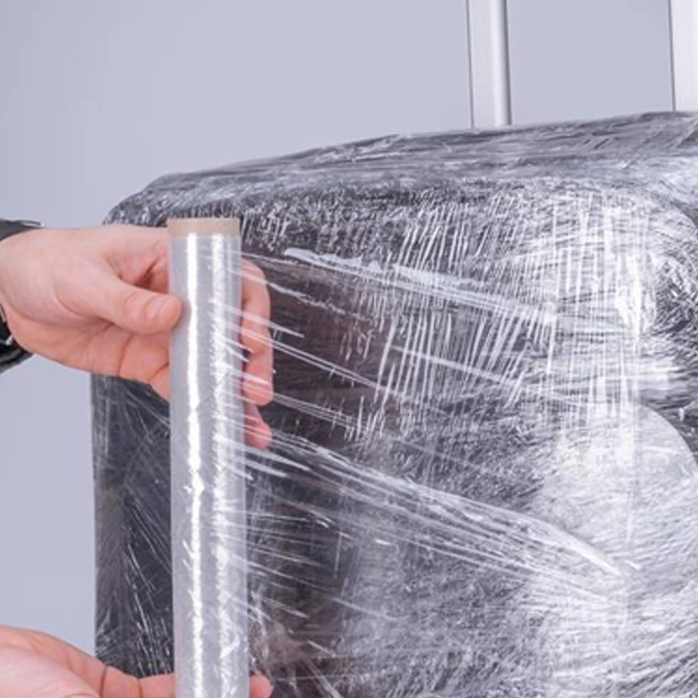 Заводская рулонная Микронная пластиковая лента Lldpe 17 микрофонная стрейч-пленка термоусадочная пленка