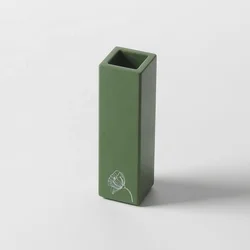 Low moq Custom logo printed acrylic luxury hotel  guest room accessories decorative resin   vase