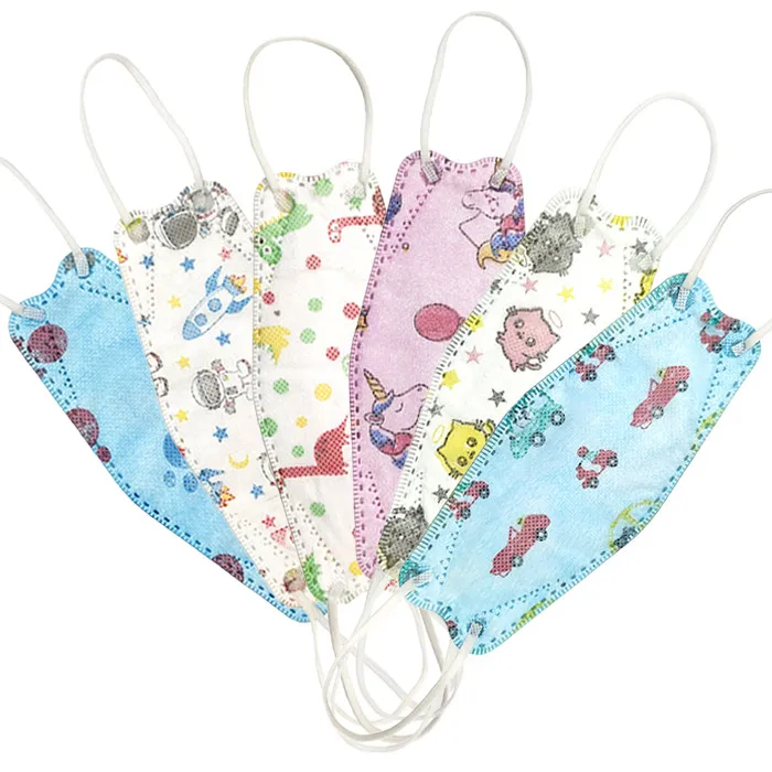 Корейская детская мода, маска Kf94 рисунок, принт с героями мультфильмов, 4 слоя защиты безопасности инвентаризации маска Kf94