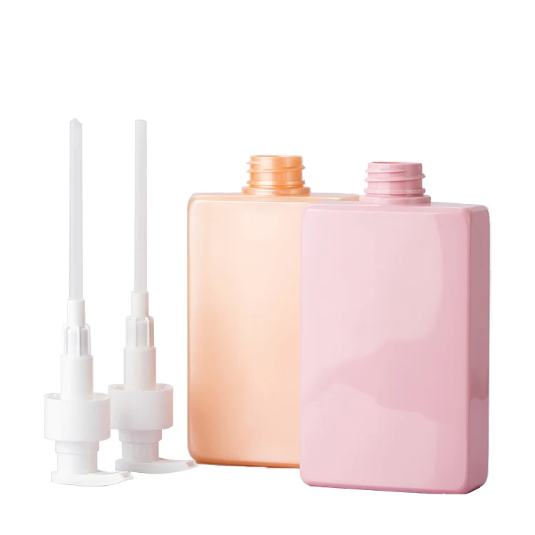 REMAX 330ml Pink Square Pet Liquid Hand Soap Pump Shampoo Plastic Bottles For Cream And Lotion