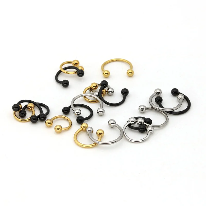 European Personality Piercing Jewelry Nose Clip Nose Nail Stainless Steel Simple U-Shaped Nose Clip