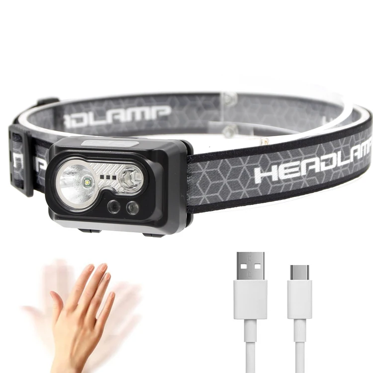 3w led running reading headlamp induction emergency waterproof usb rechargeable motion sensor headlamp