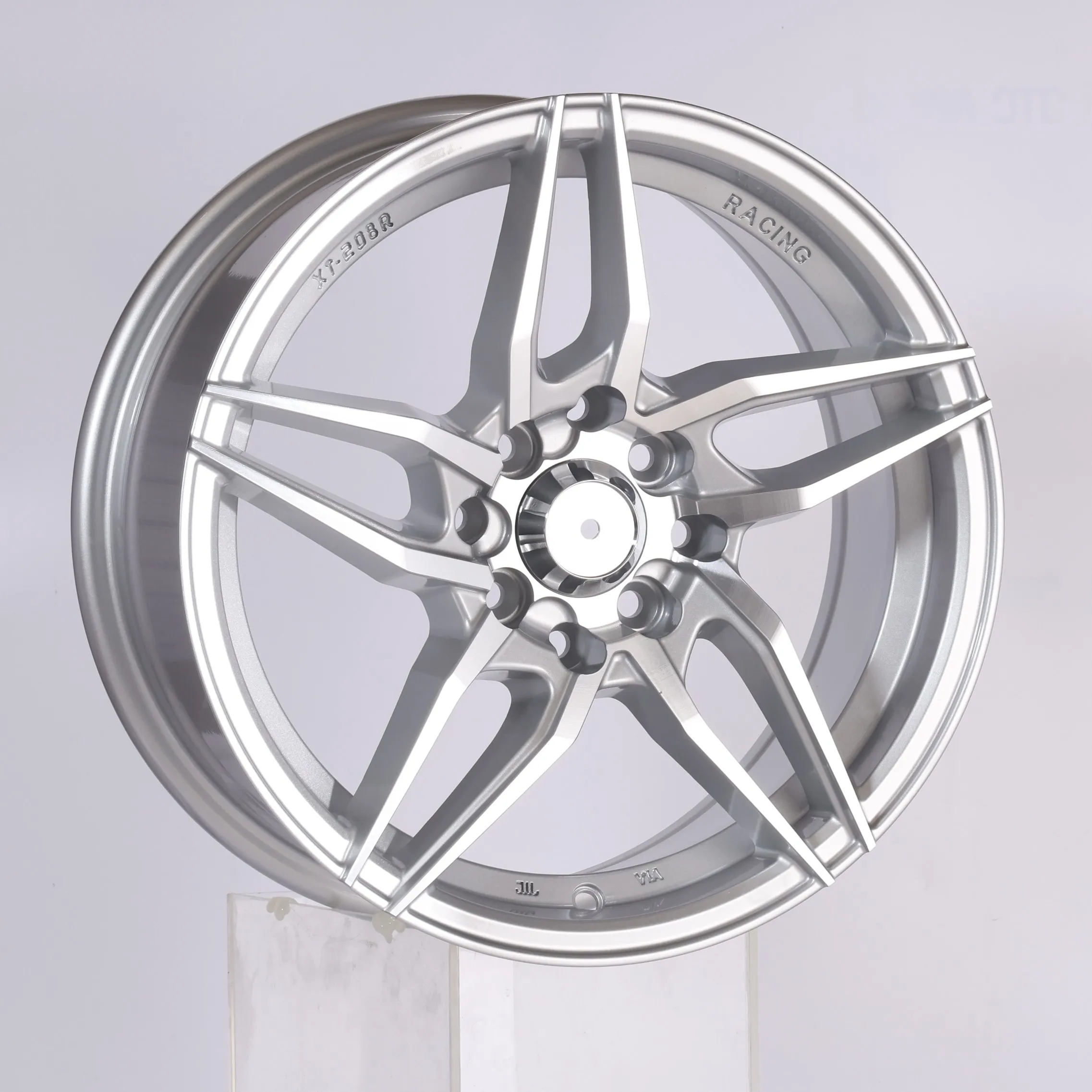 5841 five stars red blue bronze 4 hole 4x114.3 17x7 car wheel rim llantas rin rines 15 13 14 16 17 18 4/100