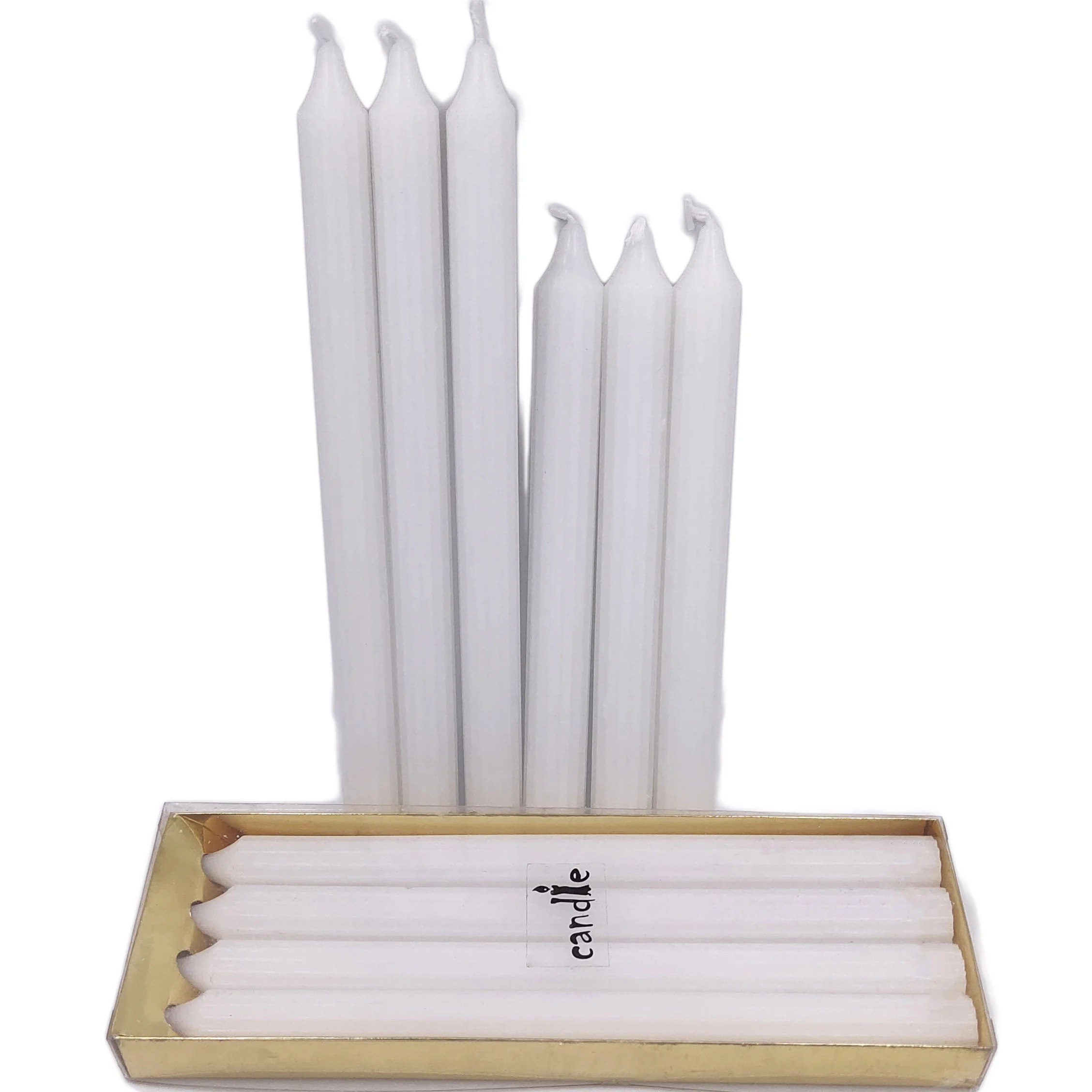 China factory Whole sale white paraffin wax Stick candle/ velas /   bougies for home deco