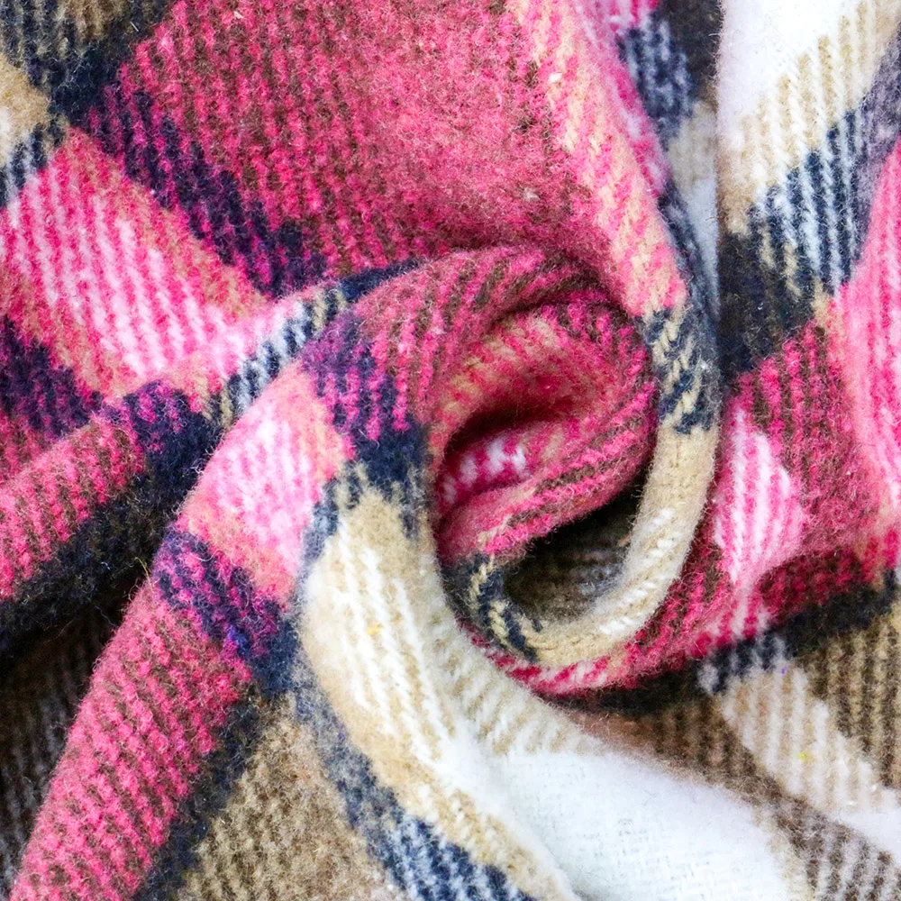 Flannel plaid textile Custom cotton flannel fabric