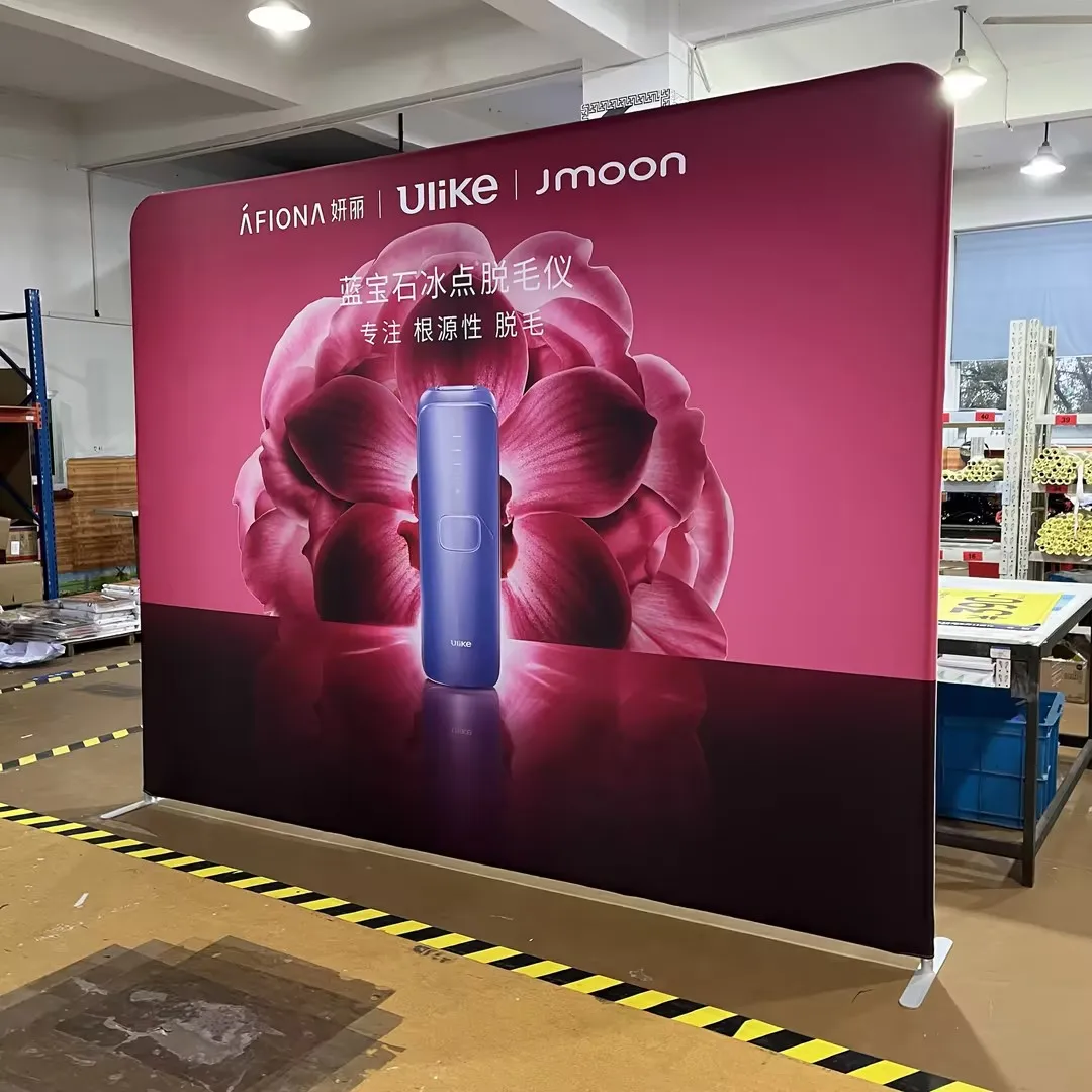 Custom 8ft x 8ft Flower Wall Tension Fabric Backdrop Stand for Weddings & Parties for Automotive & Education