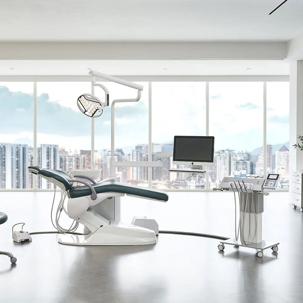 Multi-functional Italy Dental Unit with Three Stage Water Filtration and Electric Motor Dental Equipment Color Customization