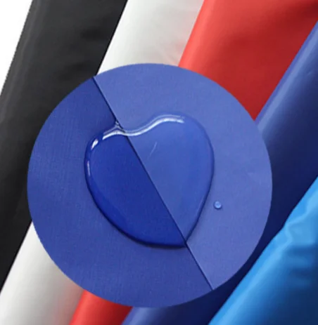 100% polyester taffeta 170T 180T 190T 210T   pvc coated waterproof raincoat fabric