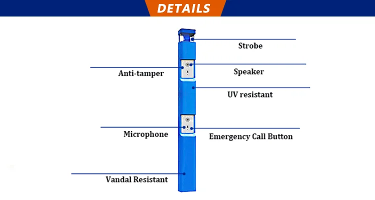 2022 New Outdoor GSM Call Box Blue Light Emergency Call Station Telephone For Campus Roadside Highway