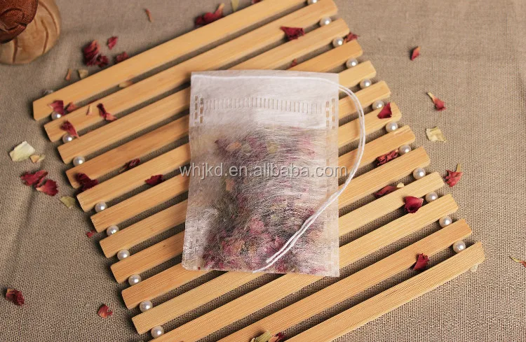 PLA biodegradable corn fiber drawstring empty tea bag