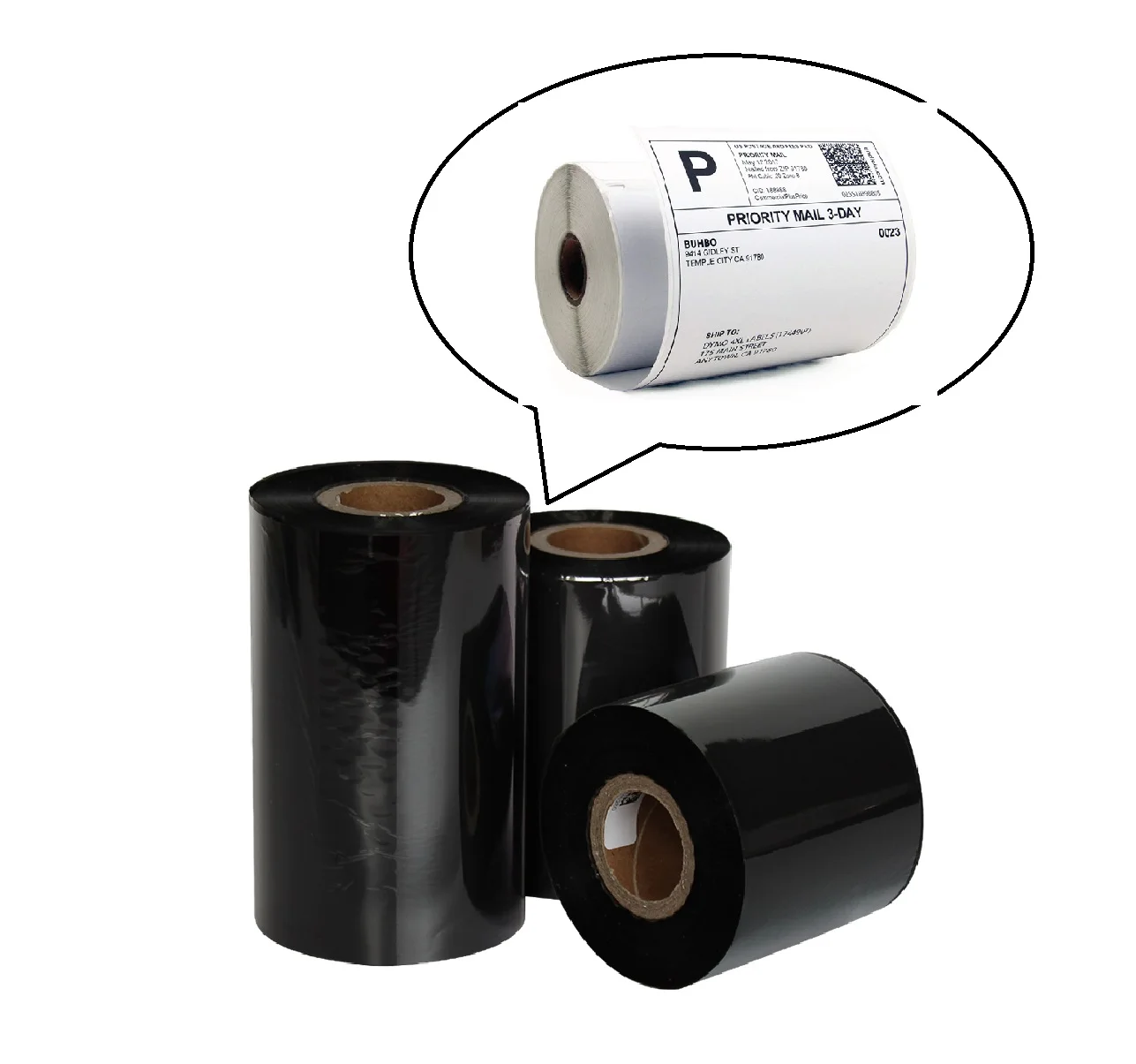 110mm wax resin ribbon thermal transfer barcode ttr for shipping label printer 4x6