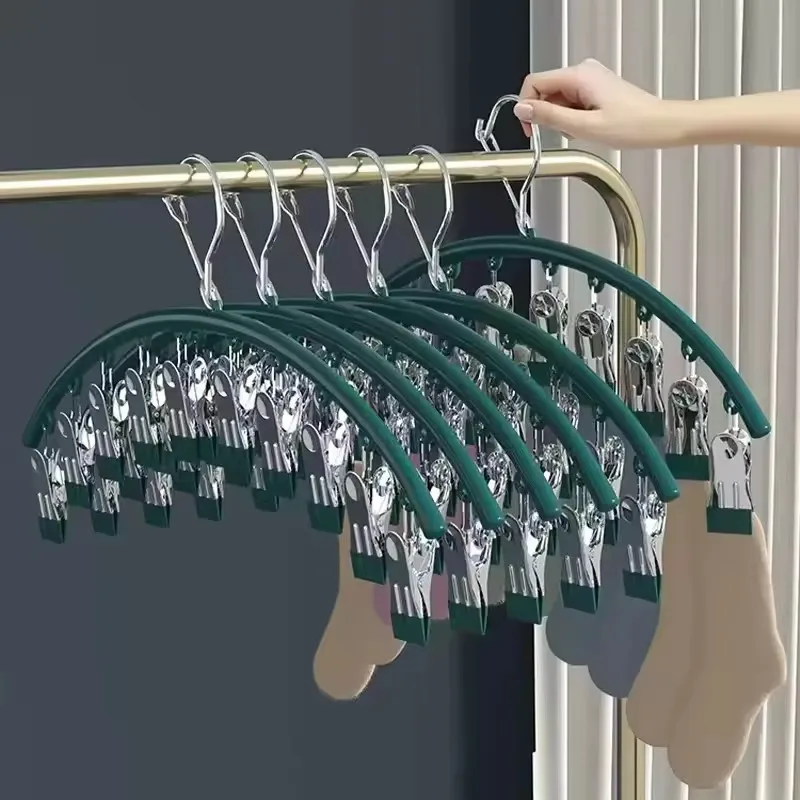 Stainless Steel Socks Clip Clothes Rack Drying Rack Laundry Baby Clothes Underwear Socks School Student Office Rack