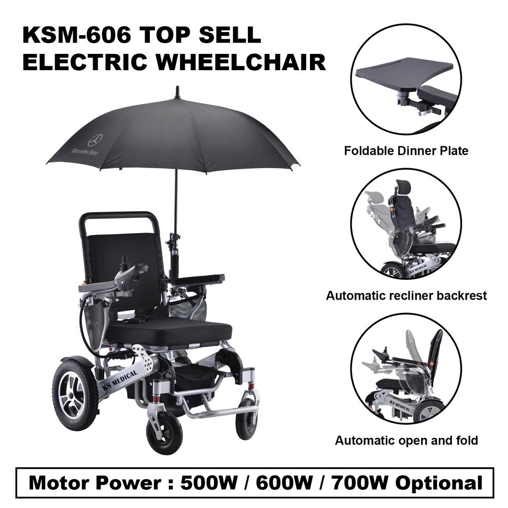 KSM-606AR Auto Reclining Medical Electric Power Indoor Wheelchair Pride Mobility Chairs Supplier for Disabled People
