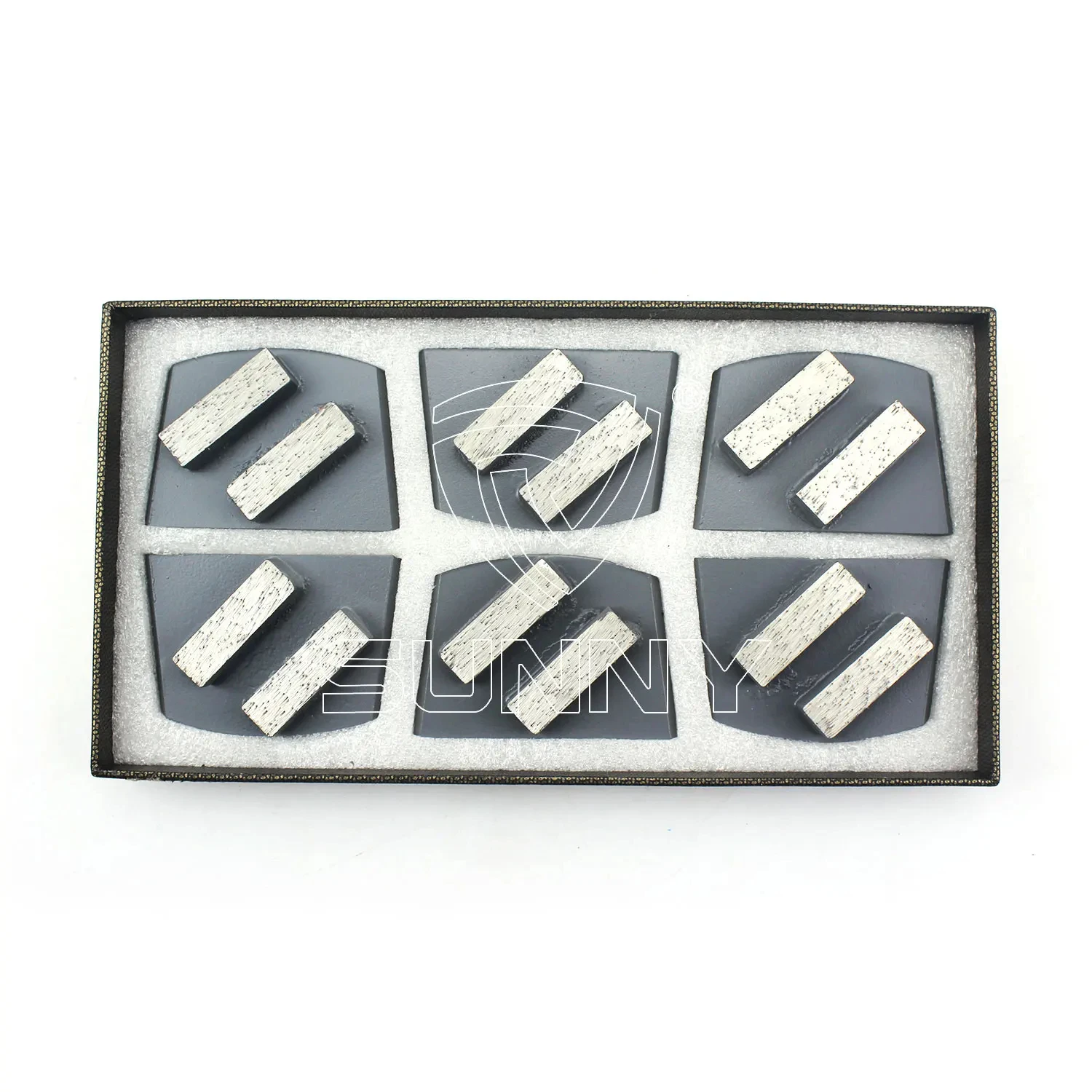 Wholesale custom 2 segment diamond grinding shoes 30#-240# concrete diamond grinding tools for grinder machine