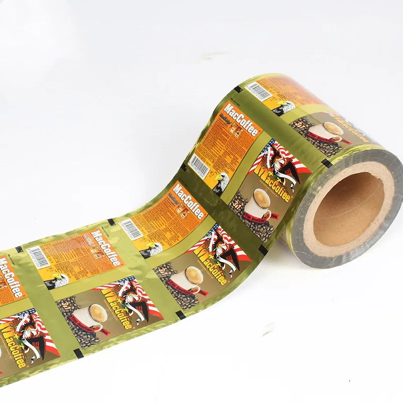 Manufacturer strong material stable appearance with printing  new material coffee food packaging roll film