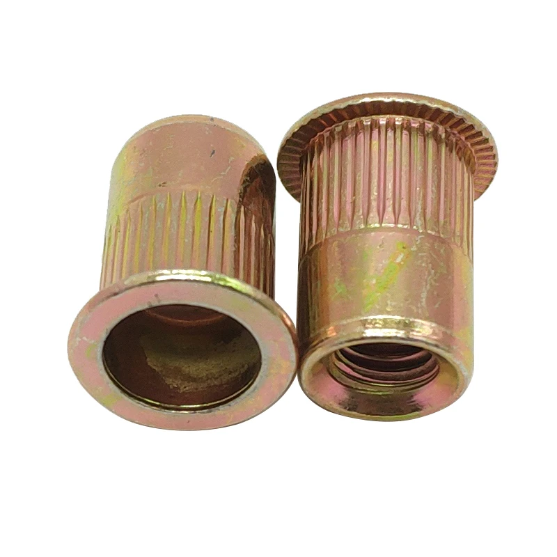 M3M4M5M6M8M10 Rivet Nuts Zinc Plated Carbon Steel Flat Head Insert rivnut Cylindrical Head Blind Rivet Nuts Supplier
