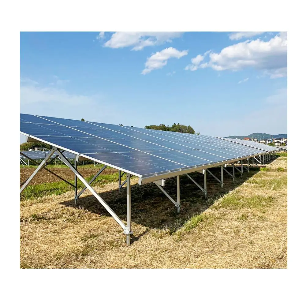 Solar Panel Ground Mount Systems for Large-Scale PV Installation Customized Ground-Mounted PV System for Efficient Solar Panel