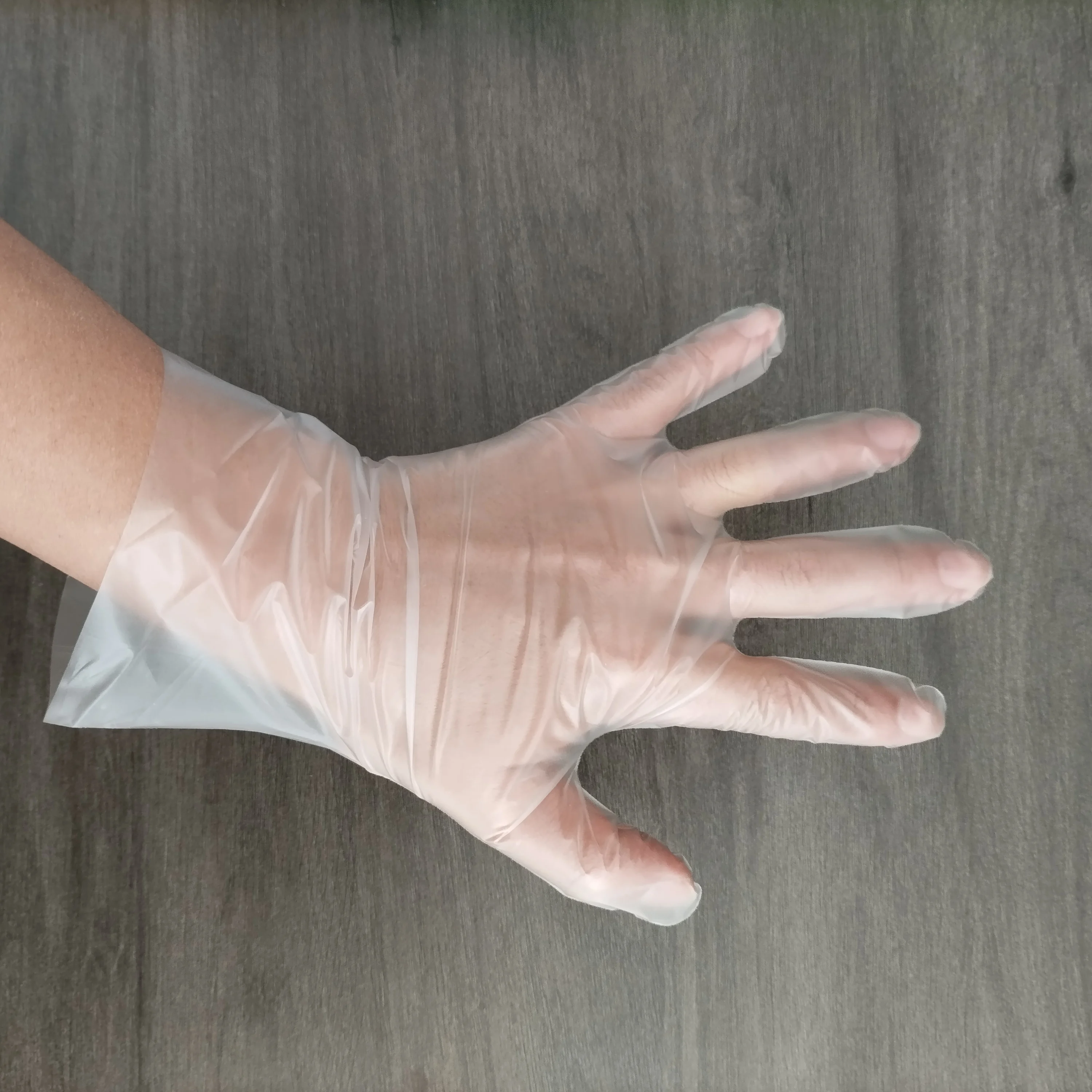 Latex Free Powder Free  TPE Poly Hybrid Disposable Gloves Plastic Gloves