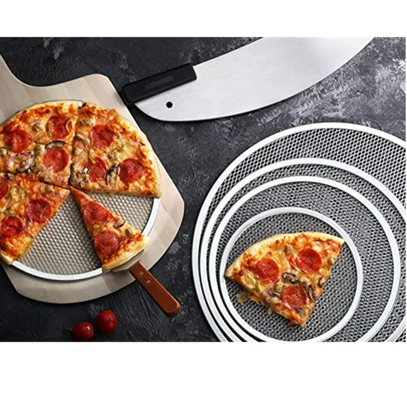 Restaurant New Star Food service Heat Resistance Aluminum pizza baking pan,pizza mesh screen ,pizza net