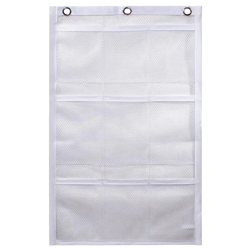 Mesh Bath Organizers for Shower with Hook Quick Dry Hanging Shower Caddy College Bath Storage with 6 Pockets for College