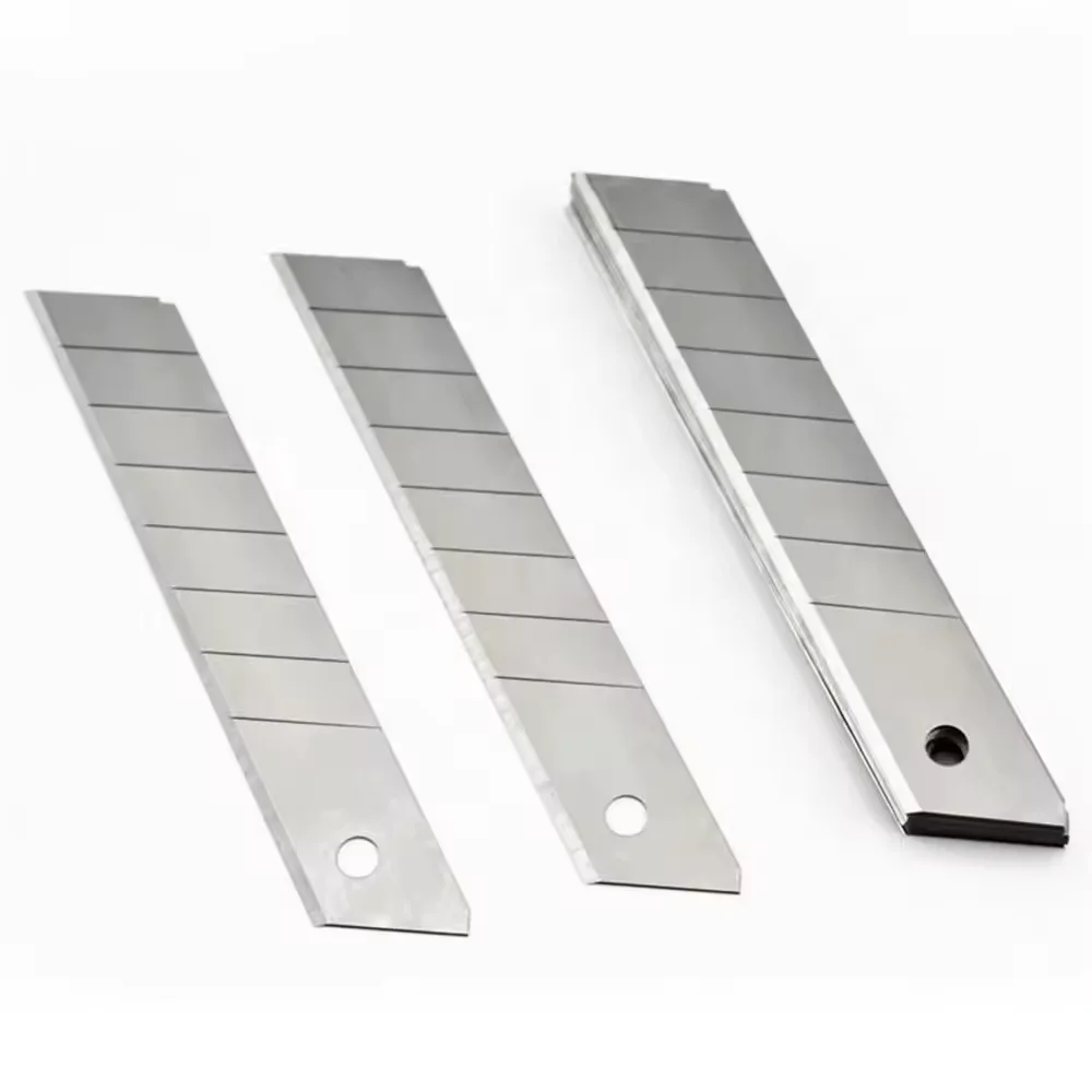 18mm Wide Snap-Off Blades Quality Carbon Stainless Steel Sharper Replacement Blade for Most Box Cutter & Utility Knife