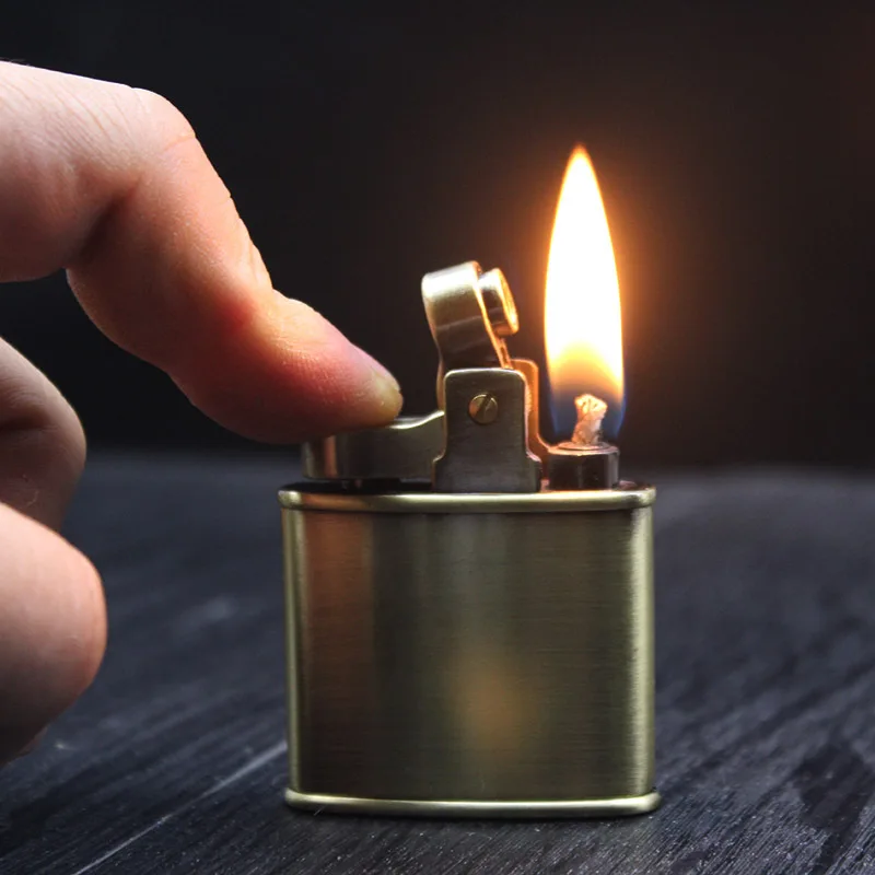 New Classical design metal flint torch kerosene oil lighter refillable for Christmas gift