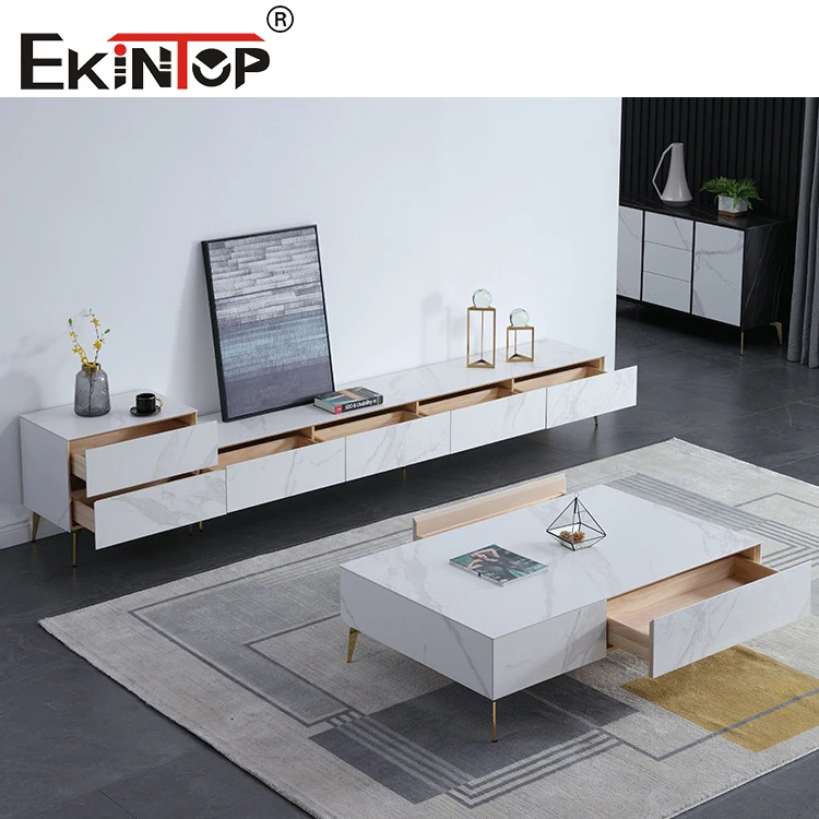 Ekintop quality modern wood mobile living room tv stand fashion wood tv cabinet