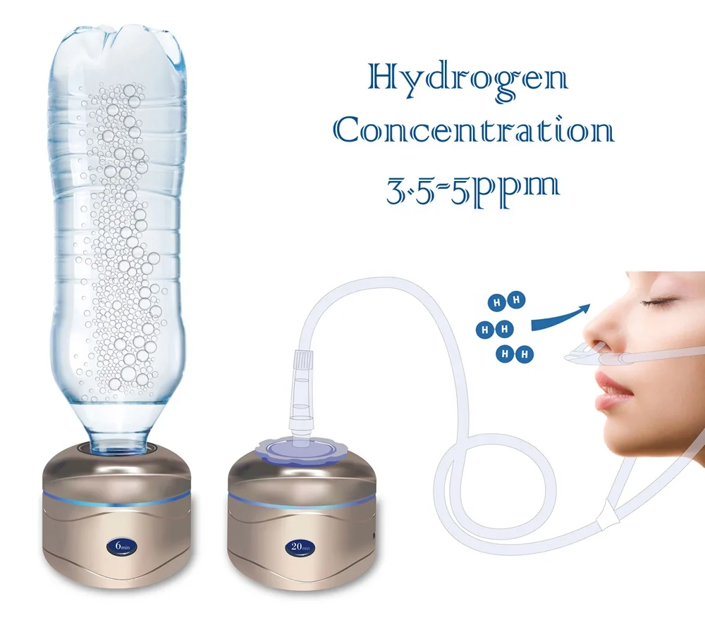 Портативный генератор водорода 5000ppb, мини-ингалятор водорода с ЖК-дисплеем, бутылка для минеральной воды, конвертер