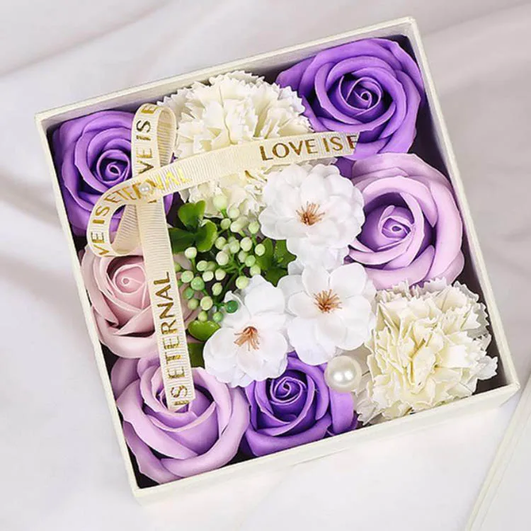 Valentines day artificial flower DIY wedding centerpieces bridal shower modern novel design rose flower box gift