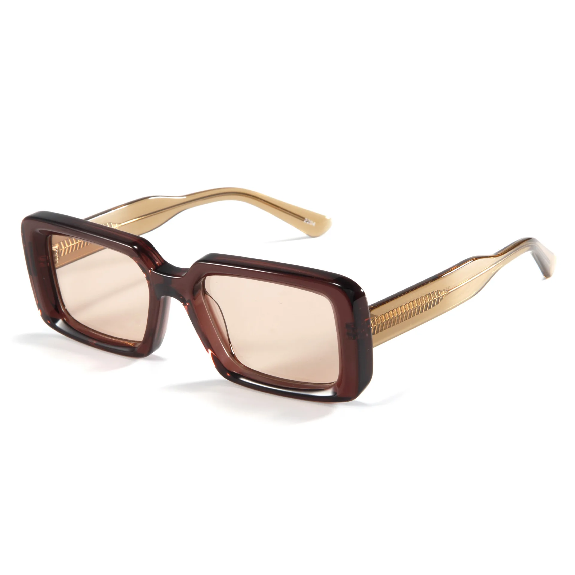 Солнцезащитные очки унисекс из плотного материала винтажные прямоугольные солнцезащитные ацетата в стиле ретро