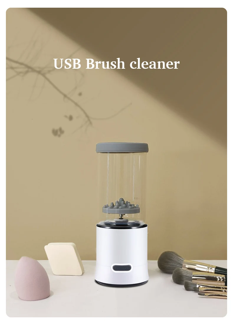 New design hot sale  electric automatic rotate spinner brush cleaner usb makeup tools cleaner machine