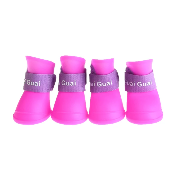 Latest Design Promotional Pet Shoes Anti Slippery Pet Rain Shoes For Dog Cat Fashion Silicone Pet Outdoor Shoes