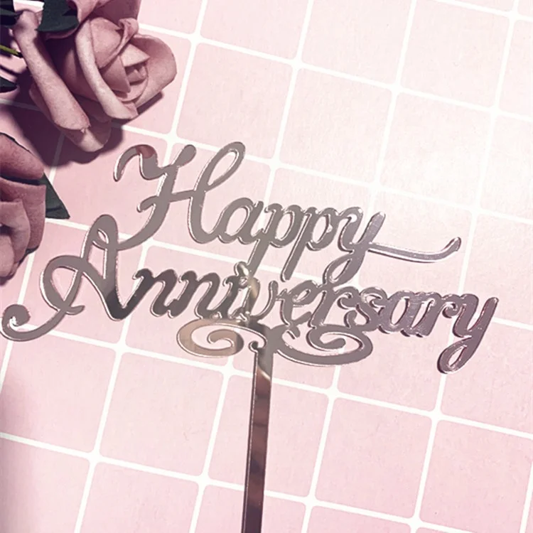 
Love You Always Happy Anniversary cake topper Wedding Decoration Cake Topper 
