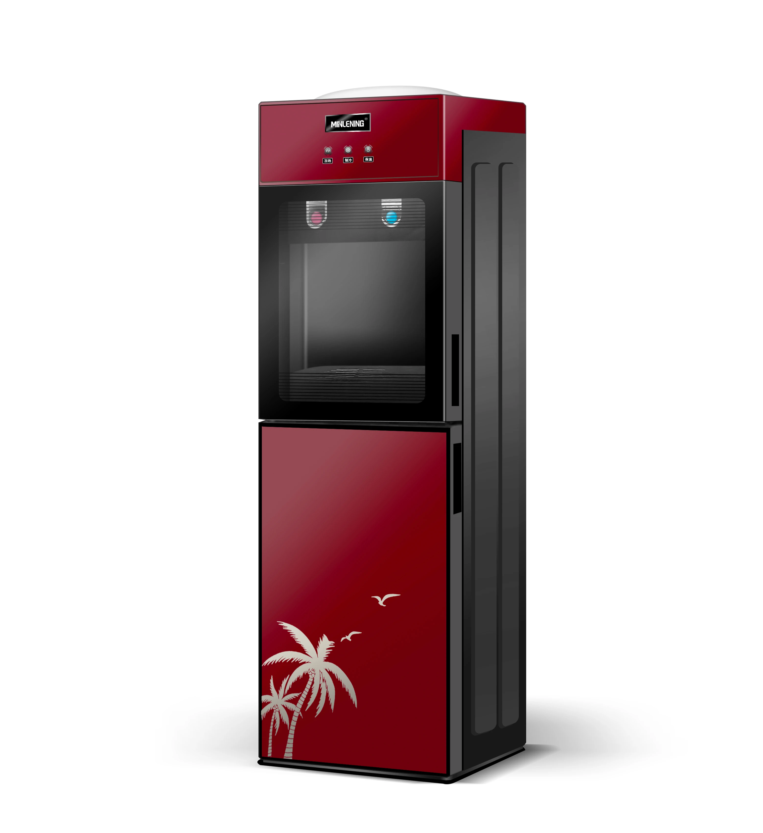 Hot Cold Electronic Water Cooler Dispenser Child Lock Electric Standing Top Bottle Fountains Stainless Steel Plastic Home Car