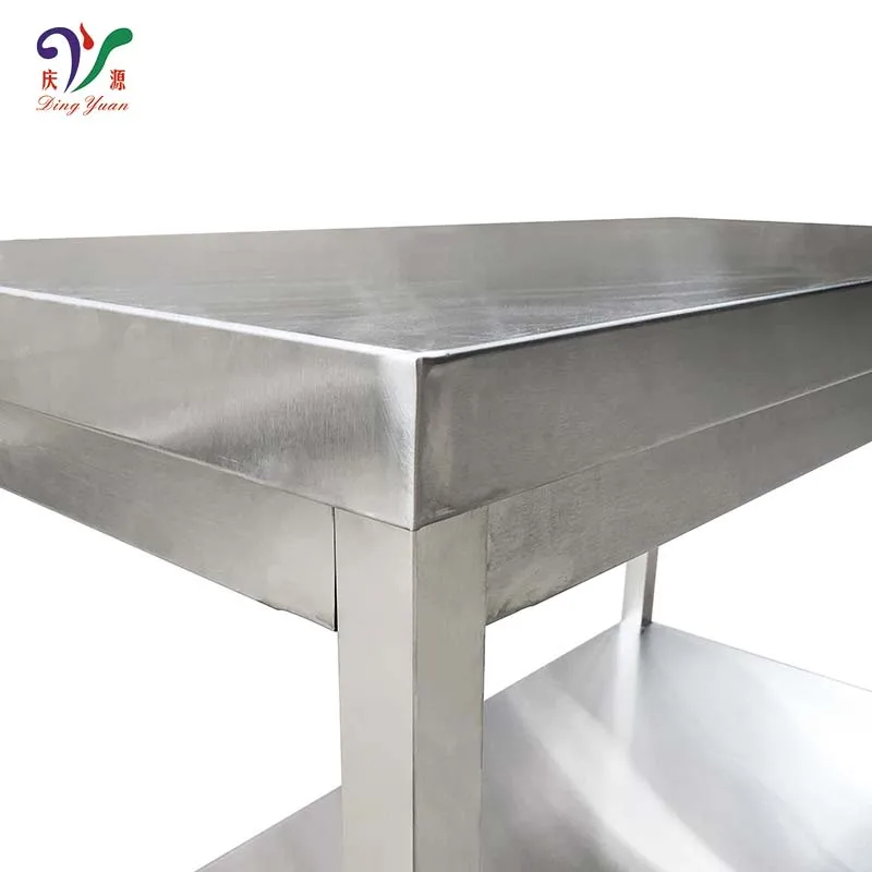 factory oem adjustable high wide multilayer commercial stainless steel workbench kitchen mobile work tables stations with shelf