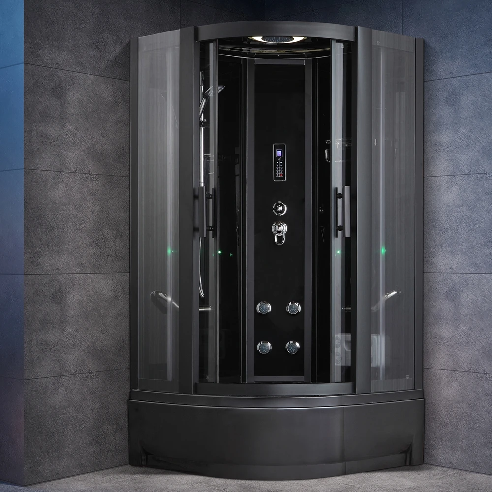 luxury jetted tub shower combo bathroom steam bath shower room with led light