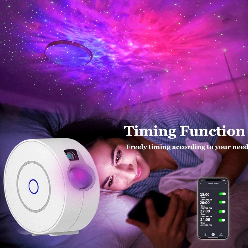 Умный Wi-Fi проектор Tuya с дистанционным управлением цветной лазерный звездного неба совместимый Alexa Google