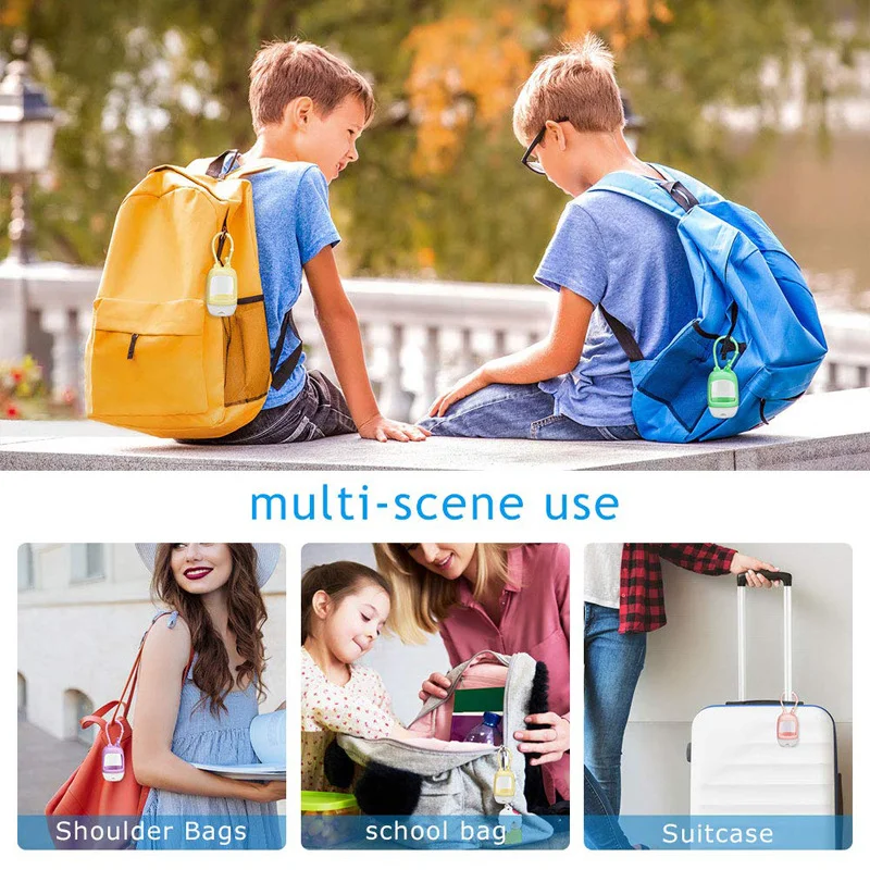 Promotion Portable Silicone 1oz Alcohol Gel Perfumer Bottle Cover Keychain Silicone 30ml Mini Pocket Hand Sanitizer Holder Case