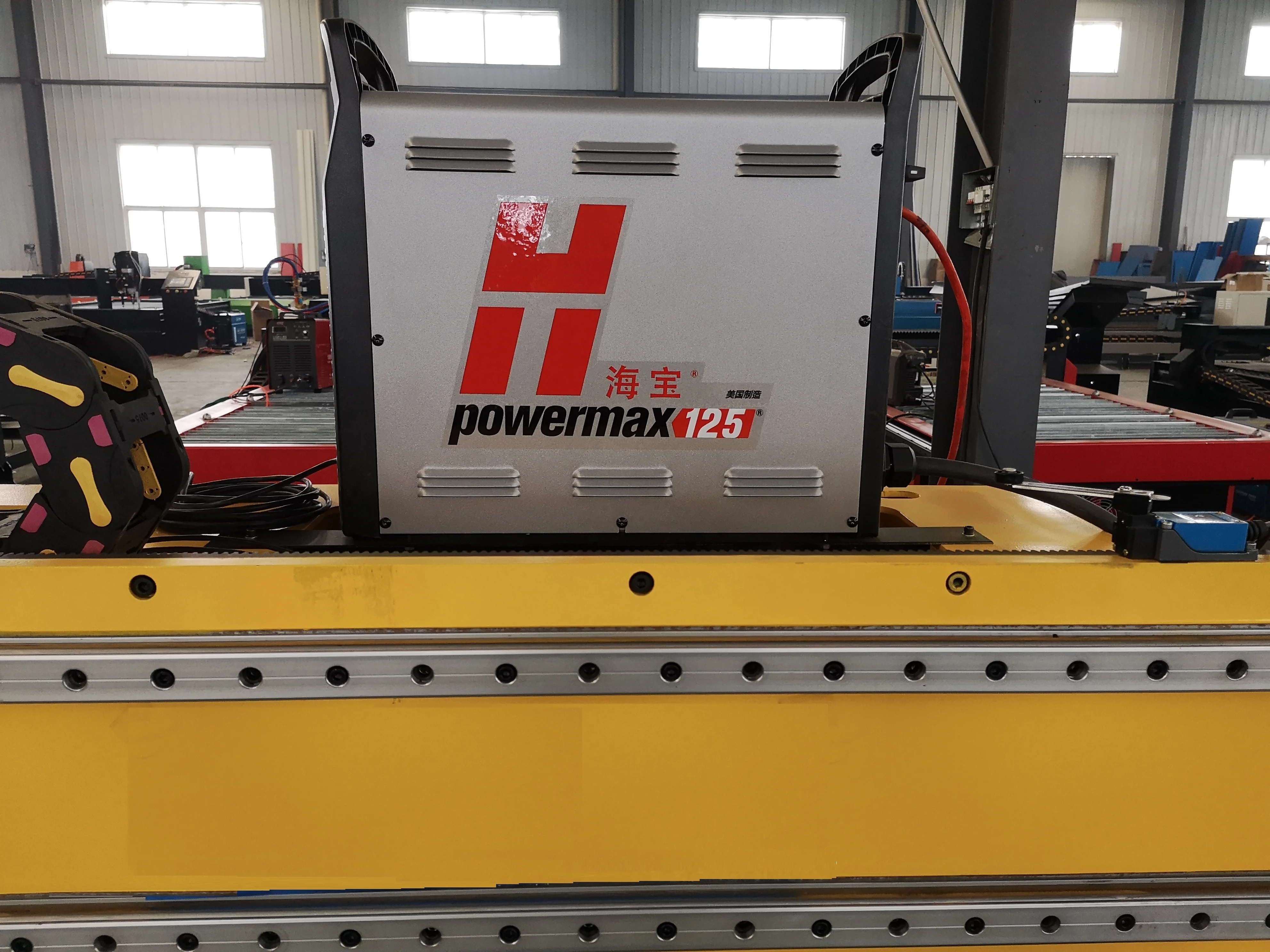 CNC gantry plasma/flame cutting machine with Hypertherm Powermax 65A and oxy fuel torch