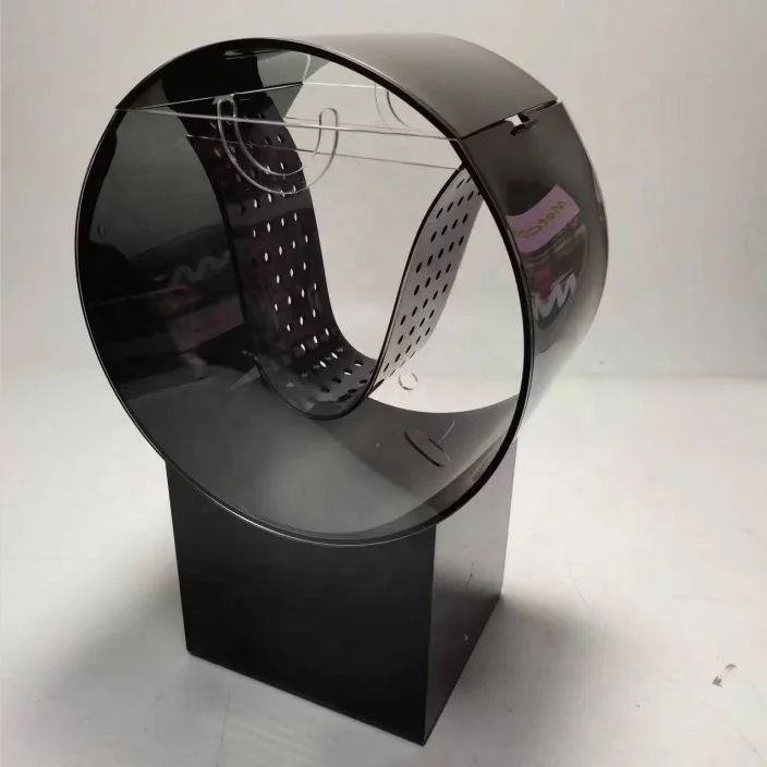 Round Black Plastic Drink Dispenser with Spigot Convenient Tabletop Beverage Dispenser