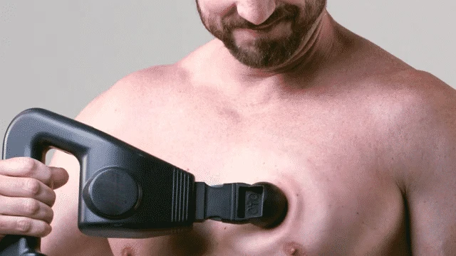 Professional Healthcare Fitness Smart Original Heated Cooling Mini Portable Fascia Gun Vibration Massage Gun With Massage Belt